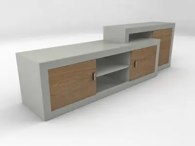 RAck Tv Low-poly 3D model
