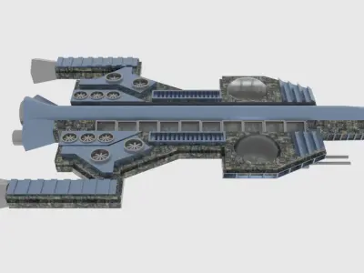 Antonov An Te-900 Spaceship  Low-poly 3D model