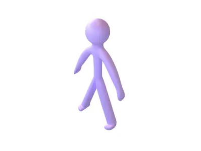 Stick Men v1 006 Low-poly 3D model