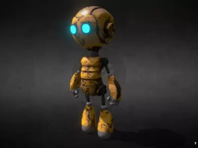 Robot with eyes 3D model purchase