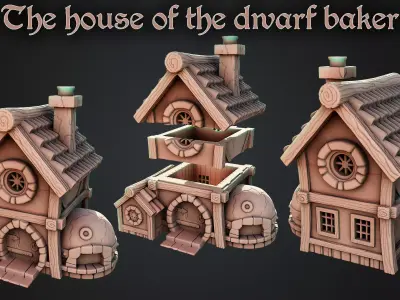 Medieval house 3D print model