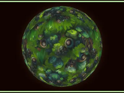 Grass Magic Forest Floor 10 TEXTURES Hand-painted ---PACK 3--- Texture