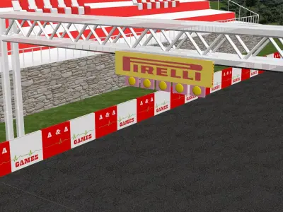 ready race track  for RACE games  Low-poly 3D model