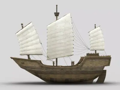 Ancient Chinese Ship 02 3D model