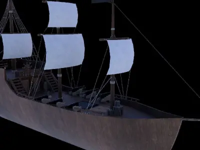 Wooden Ship 3D model