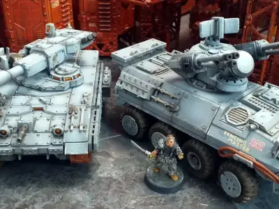 Extra Turrets - AA and Autoloader - 28mm Sci-Fi 3D print model