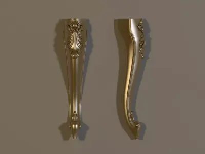 leg High quality 3d models for processing on a cnc machine  3D model 4