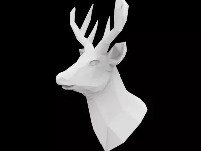 Geometric Deer Head 3D Print Model 3D print model