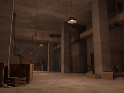 The Asylum Low-poly 3D model