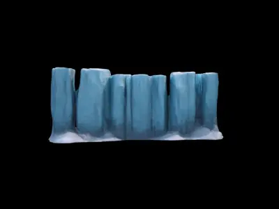  3d Render Holographic Glacier Barrier 3D model