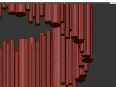 Led chandelier Newport Low-poly 3D model