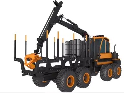 Forwarder Forestry Vehicle 3D model