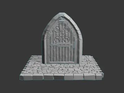 Dead cells door Low-poly 3D model