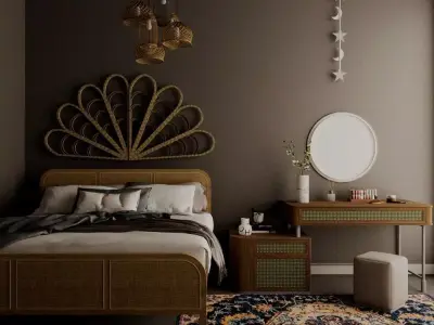 bedroom bohemian 3D model