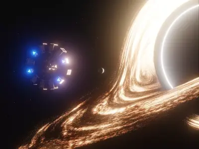 Interstellar Scene Animated  3D model