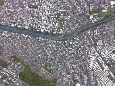 Monterrey - Topography Terrain 3D City 3D Model Pack