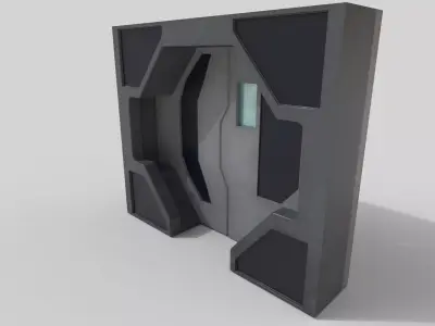 SciFi Hatch Low-poly 3D model