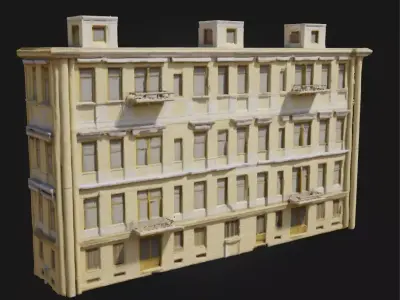 Narrow Flatiron Building  Iconic Wedge-Shaped Urban Marvel 3D model