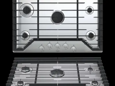 Whirlpool Kitchen Appliances Collection Low-poly 3D model