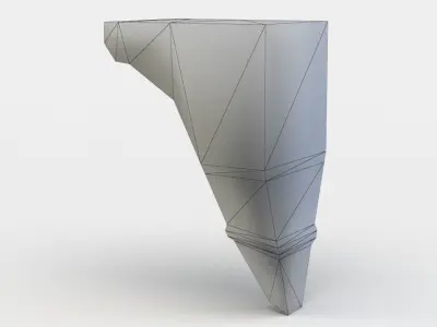 Fitting stone column Low-poly 3D model