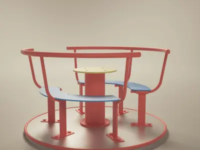 Playground carousel 3D model