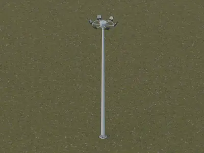 High mast light Free low-poly 3D model