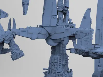 Wraith Interceptor architecture Collection  3D model