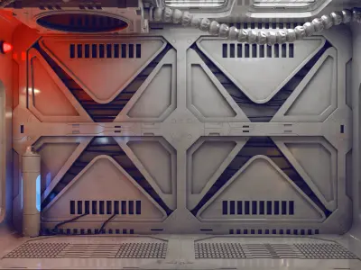 sci fi rooms and textures 3D model