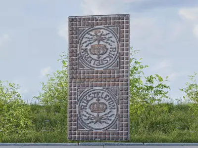 Manhole Cover Telephone Sweden Photoscan 3D model
