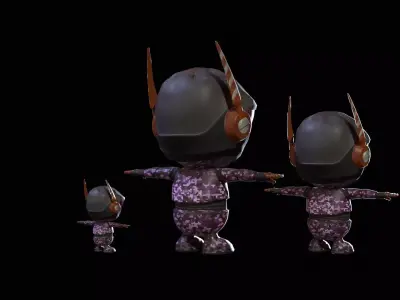 Minirobotic8Pack4 Low-poly 3D model