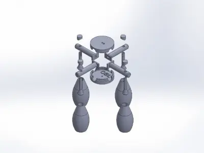 Four Lamp Chandelier Free 3D print model