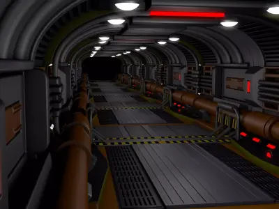 Sci Fi Interior Industrial  3D model
