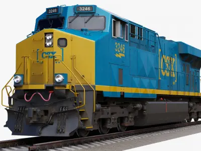  Train GE ES44AC Locomotive and Coal Gondola CSX Transportation 