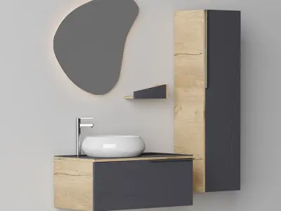 Arteon Bathroom Furniture Set 3D model