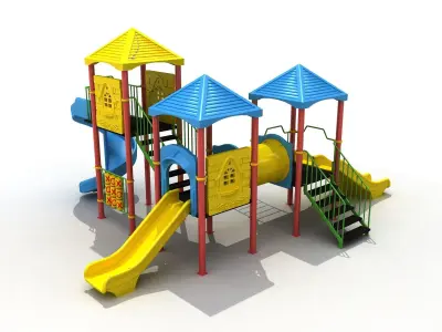  3D Metal Child Playpen 035 3D model