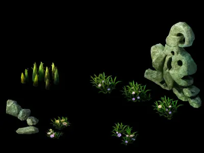 Forsaken Forest - Plant - Stone 21 3D model
