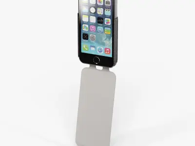 Apple iPhone 5S with Case Puro Ultra Slim Low-poly 3D model