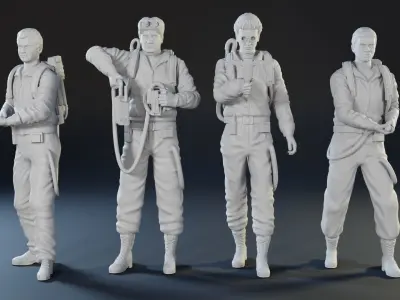 Ghostbusters characters  3D print model