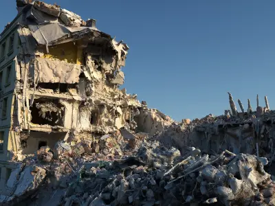  Demolished Building Ultra HD 16K 