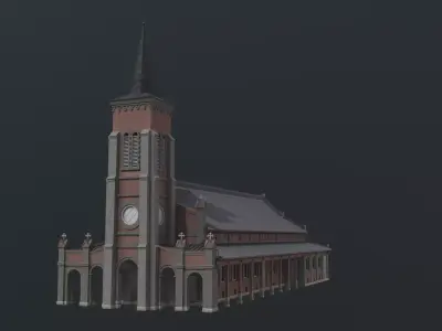 Nabawi Church Hanok Style Old Korean Church 3D model