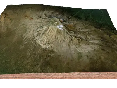 Mount Kilimanjaro Volcano Tanzania 3D model