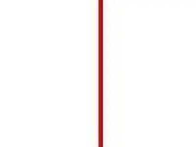 Small white ceramic pendant lamp with red flex 18cm dia Low-poly 3D model