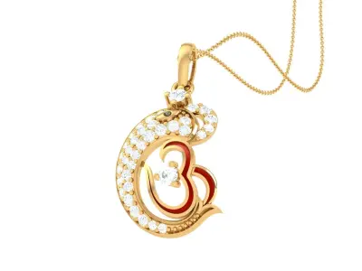 Spiritual Om Pendant 3D print model