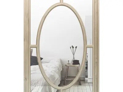 Ingle Wood Wall Accent Mirror SBNQ1067 3D model