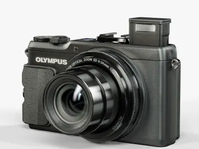 Olympus XZ-2 iHS advanced compact digital camera Low-poly 3D model