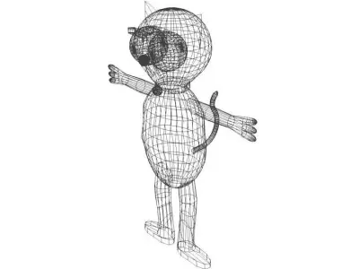 Cartoon Animal Cat 3D model