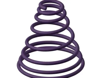 Plastic Conical Spring Toy 3D model