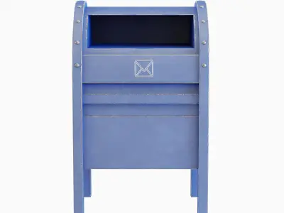 Old Dirty MailBox 04 Low-poly 3D model