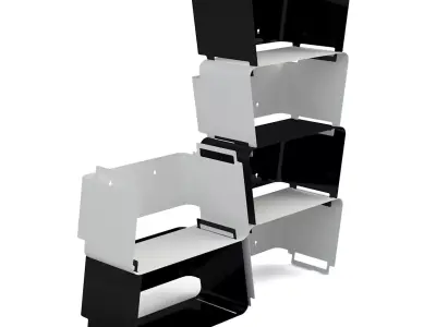 Vasu Container Shelf Low-poly 3D model