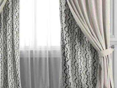 Curtain Set 461 3D model